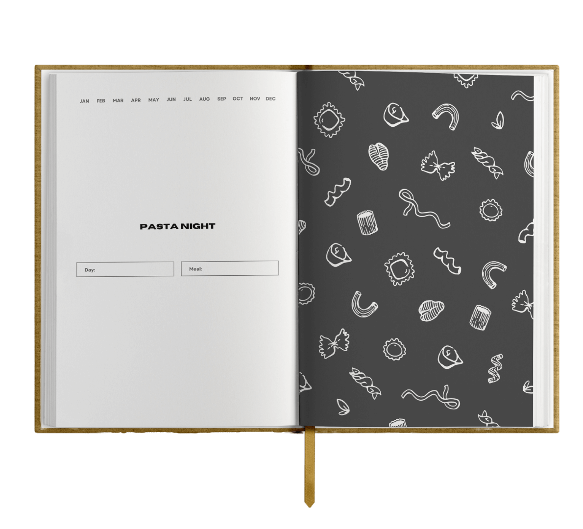 Pasta Night Club Journal Set - Open Calendar